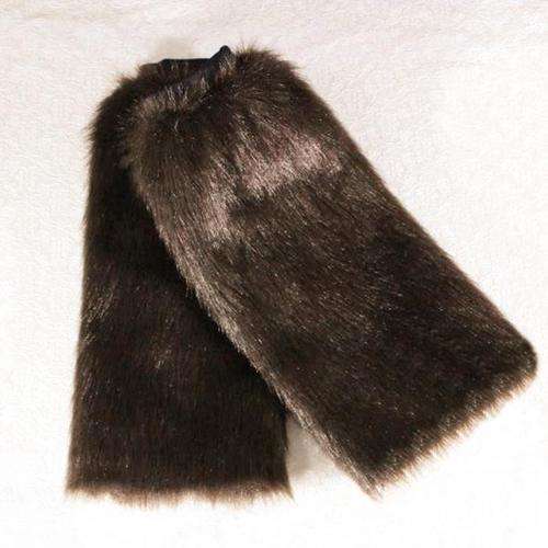 Faux Fur Boot Cover - Coffee